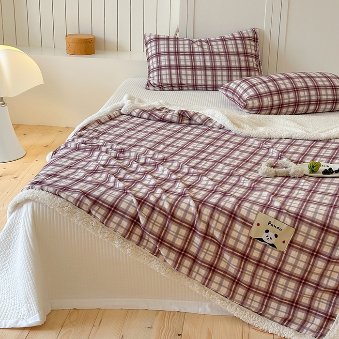 91家纺网 家纺一手货源 找家纺 （总）桃子家居 2025新款A类ins豹纹猫咪卡通织标加厚牛奶绒羊羔绒毛毯多功能毛毯