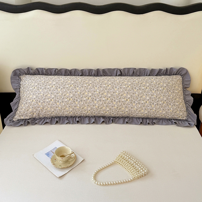 91家纺网 家纺一手货源 找家纺 梦舒羽 2025新款水洗珍珠棉花边枕套加长双人情侣1.8米枕芯内胆套1.5m枕头套 花知晓