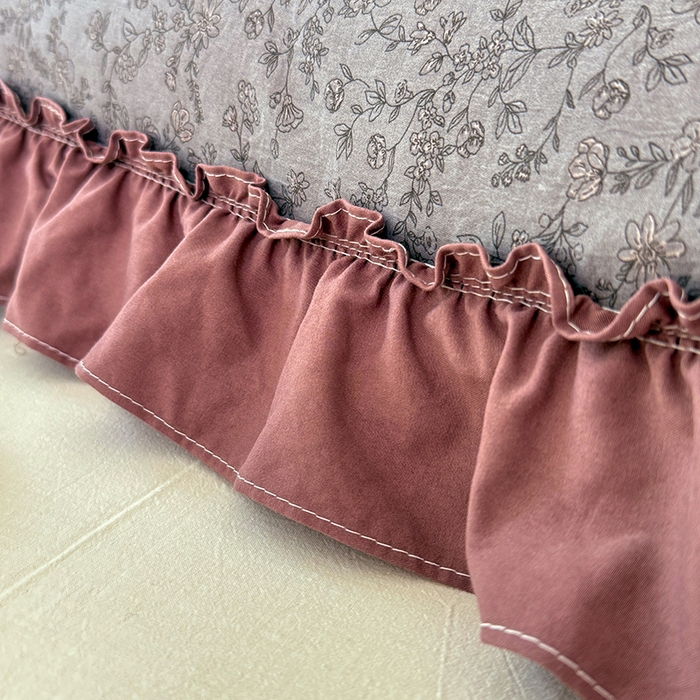 91家纺网 家纺一手货源 找家纺 梦舒羽 2025新款水洗珍珠棉花边枕套加长双人情侣1.8米枕芯内胆套1.5m枕头套 墨染芳华