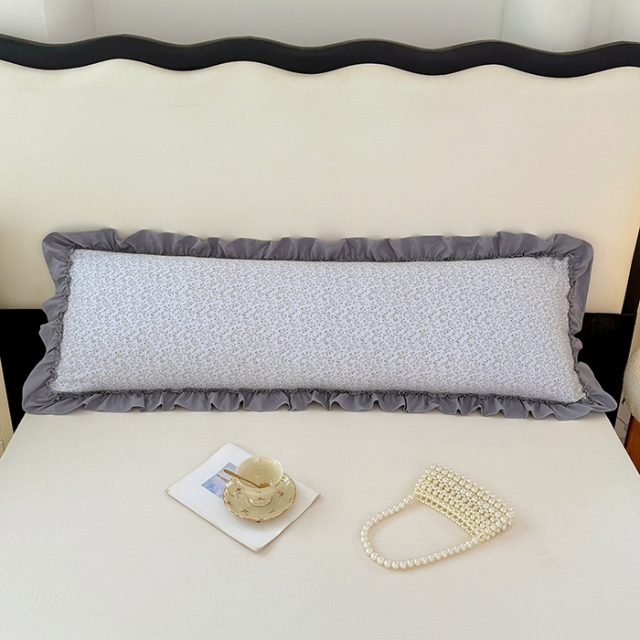 91家纺网 家纺一手货源 找家纺 梦舒羽 2025新款水洗珍珠棉花边枕套加长双人情侣1.8米枕芯内胆套1.5m枕头套 宁静花园