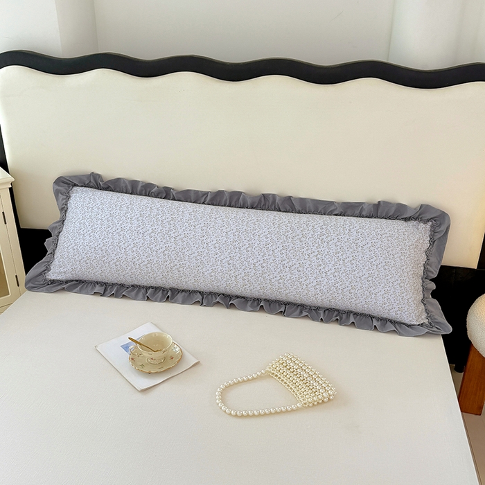 91家纺网 家纺一手货源 找家纺 梦舒羽 2025新款水洗珍珠棉花边枕套加长双人情侣1.8米枕芯内胆套1.5m枕头套 宁静花园