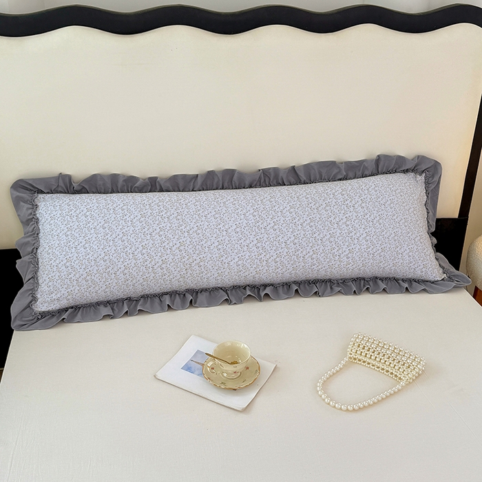 91家纺网 家纺一手货源 找家纺 梦舒羽 2025新款水洗珍珠棉花边枕套加长双人情侣1.8米枕芯内胆套1.5m枕头套 宁静花园