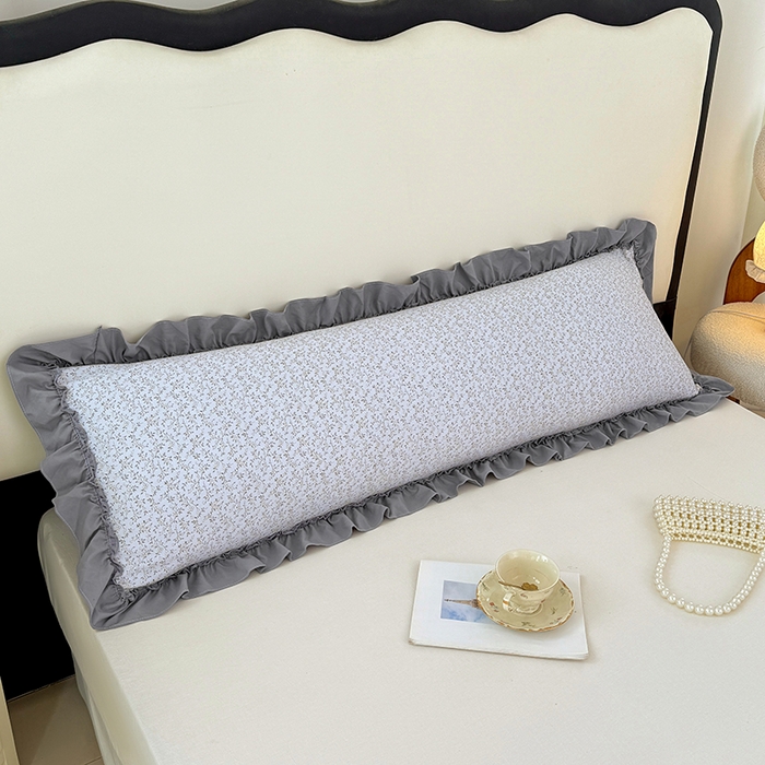 91家纺网 家纺一手货源 找家纺 梦舒羽 2025新款水洗珍珠棉花边枕套加长双人情侣1.8米枕芯内胆套1.5m枕头套 宁静花园