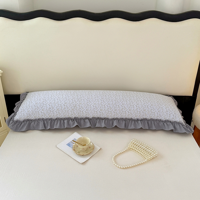 91家纺网 家纺一手货源 找家纺 梦舒羽 2025新款水洗珍珠棉花边枕套加长双人情侣1.8米枕芯内胆套1.5m枕头套 宁静花园