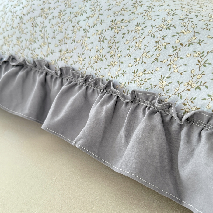 91家纺网 家纺一手货源 找家纺 梦舒羽 2025新款水洗珍珠棉花边枕套加长双人情侣1.8米枕芯内胆套1.5m枕头套 宁静花园