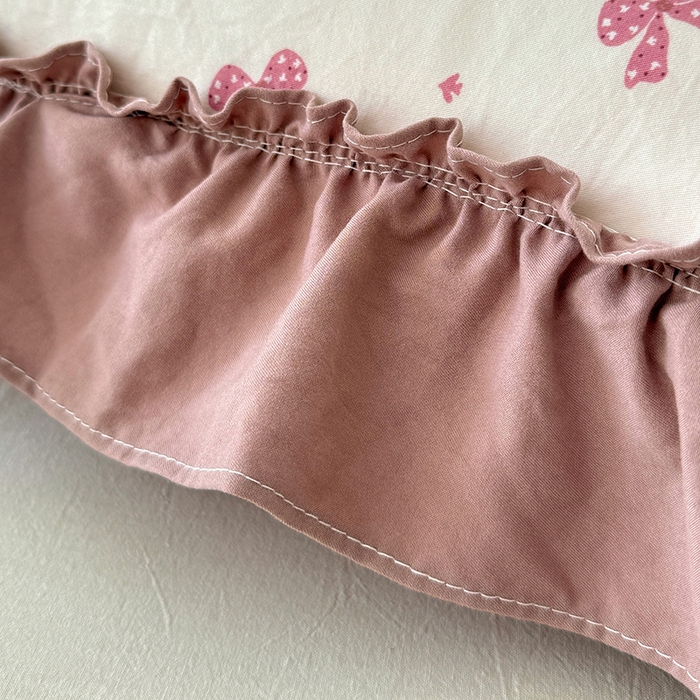 91家纺网 家纺一手货源 找家纺 梦舒羽 2025新款水洗珍珠棉花边枕套加长双人情侣1.8米枕芯内胆套1.5m枕头套 怦然心动