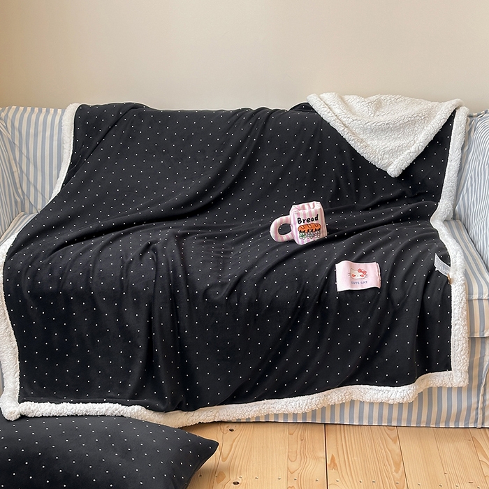 91家纺网 家纺一手货源 找家纺 （总）桃子家居 2025新款A类ins豹纹猫咪卡通织标加厚牛奶绒羊羔绒毛毯多功能毛毯