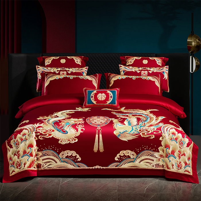 用心 2025新款婚庆全棉刺绣四件套多件套系列金玉满堂