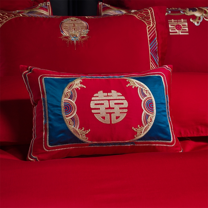 91家纺网 家纺一手货源 找家纺 用心 2025新款婚庆全棉刺绣四件套多件套系列美人龙凤