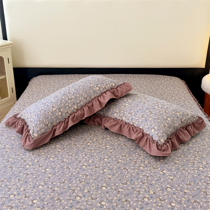 91家纺网 家纺一手货源 找家纺 （总）梦舒羽 2025新款水洗珍珠棉花边枕套宿舍单人学生一对装枕芯内胆套