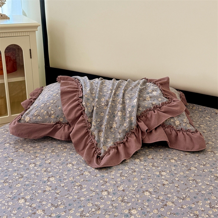 91家纺网 家纺一手货源 找家纺 （总）梦舒羽 2025新款水洗珍珠棉花边枕套宿舍单人学生一对装枕芯内胆套