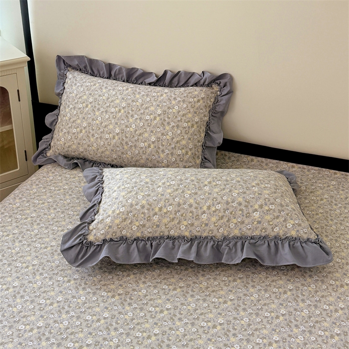 91家纺网 家纺一手货源 找家纺 （总）梦舒羽 2025新款水洗珍珠棉花边枕套宿舍单人学生一对装枕芯内胆套