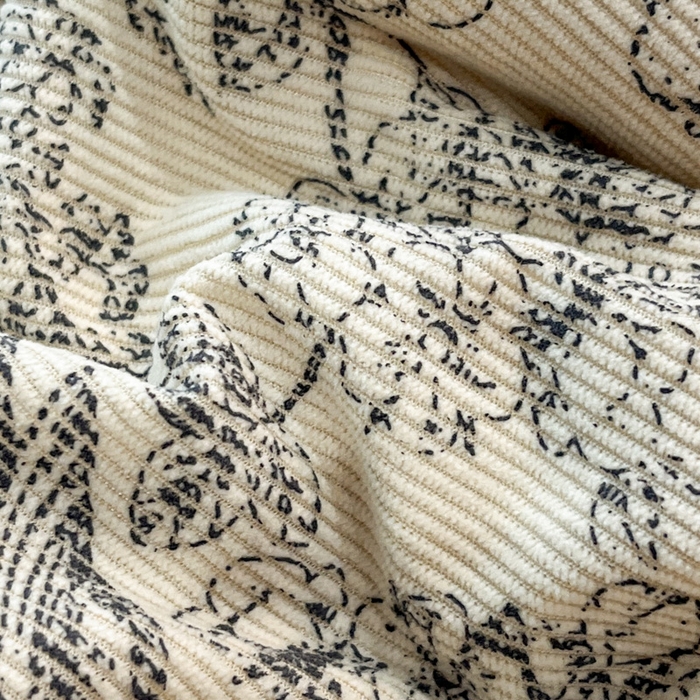 91家纺网 家纺一手货源 找家纺 金爱家 2025新款赫本风灯芯绒-花边款四件套 灯芯绒-澜花