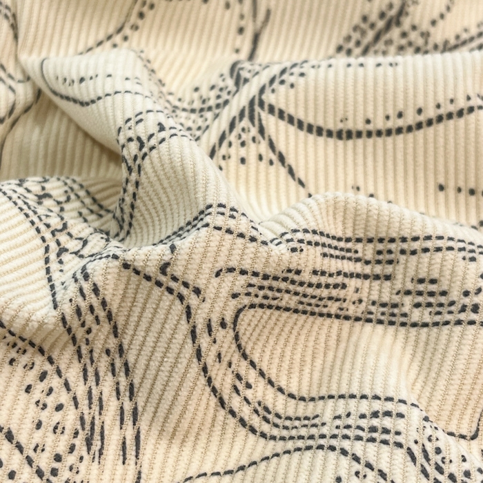 91家纺网 家纺一手货源 找家纺 金爱家 2025新款赫本风灯芯绒-花边款四件套 灯芯绒-枝叶