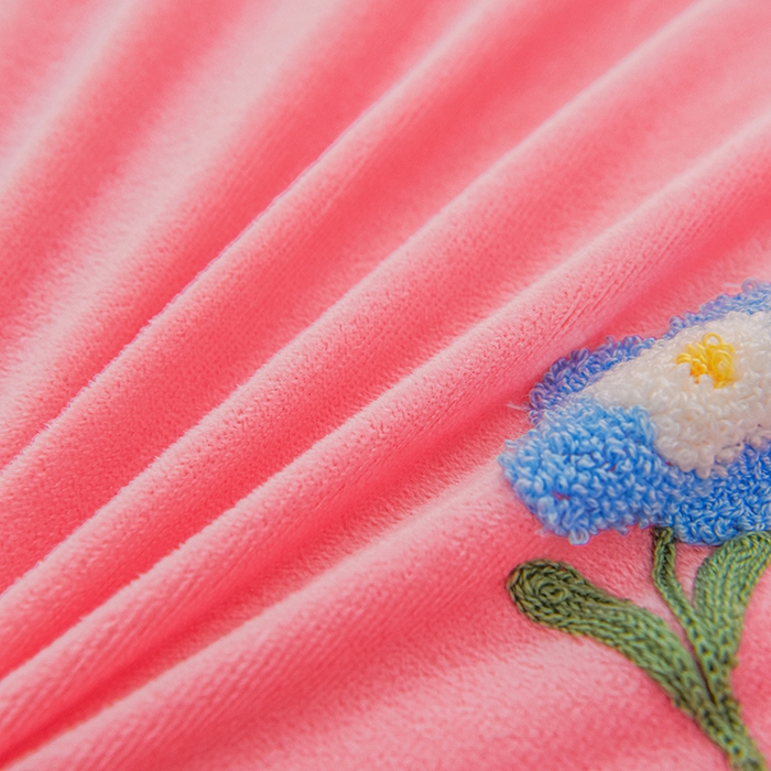 91家纺网 家纺一手货源 找家纺 （总）提花大世界 2025新款宝宝绒绣花款牛奶绒婴儿绒保暖四件套