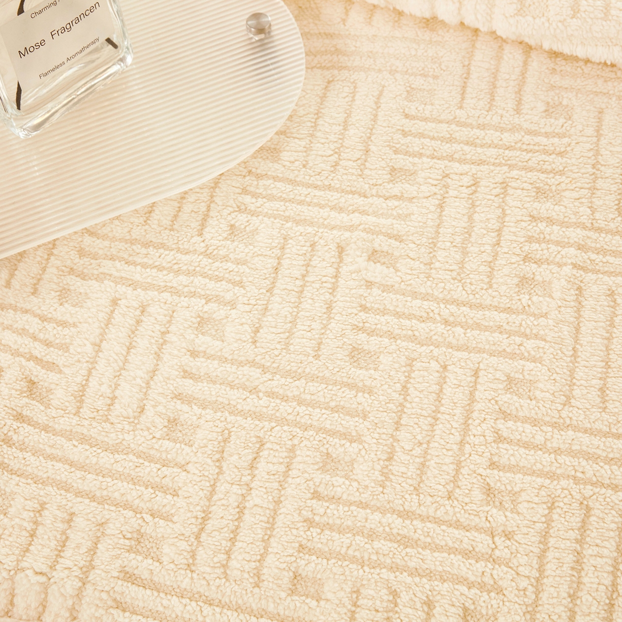 91家纺网 家纺一手货源 找家纺 肖恩毯业 2025新款提花舒棉绒羊羔绒毛毯 暖米杏