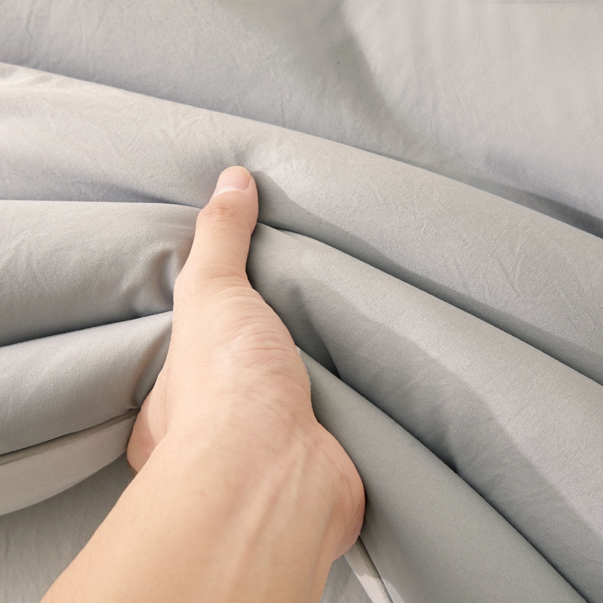 91家纺网 家纺一手货源 找家纺 美梦里 2025新款A类拼色新疆棉花被被子被芯 新疆棉花被-本素灰