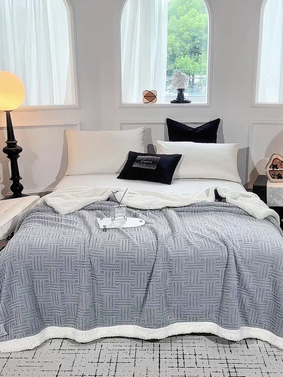 91家纺网 家纺一手货源 找家纺 （总）肖恩毯业 2025新款提花舒棉绒羊羔绒毛毯