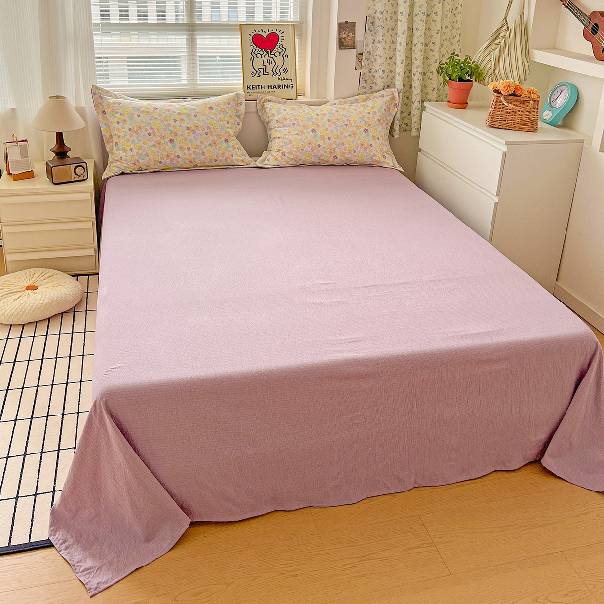 91家纺网 家纺一手货源 找家纺 典曼家纺 2025新款高克重云柔古法小布袋四件套 春山集