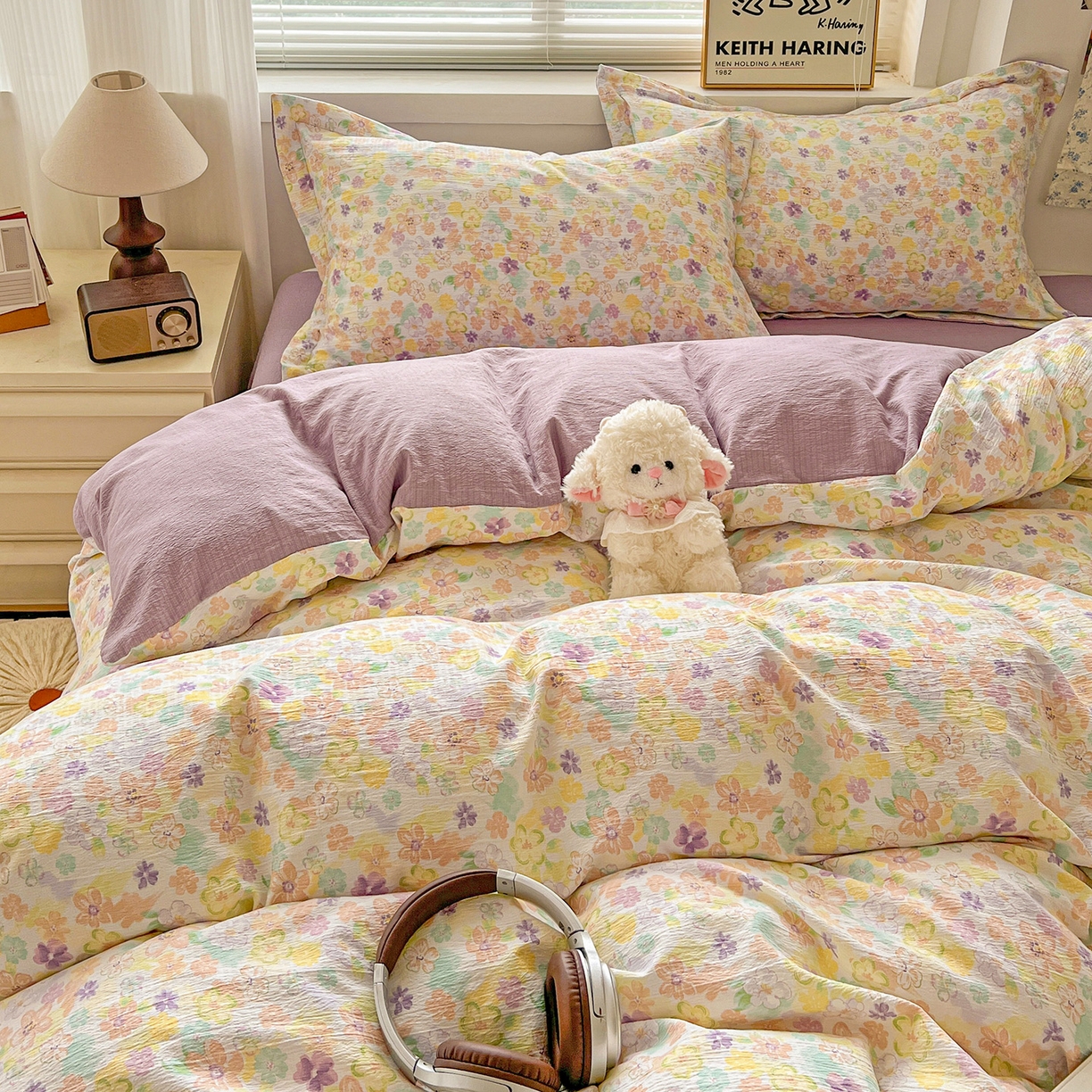 91家纺网 家纺一手货源 找家纺 典曼家纺 2025新款高克重云柔古法小布袋四件套 春山集