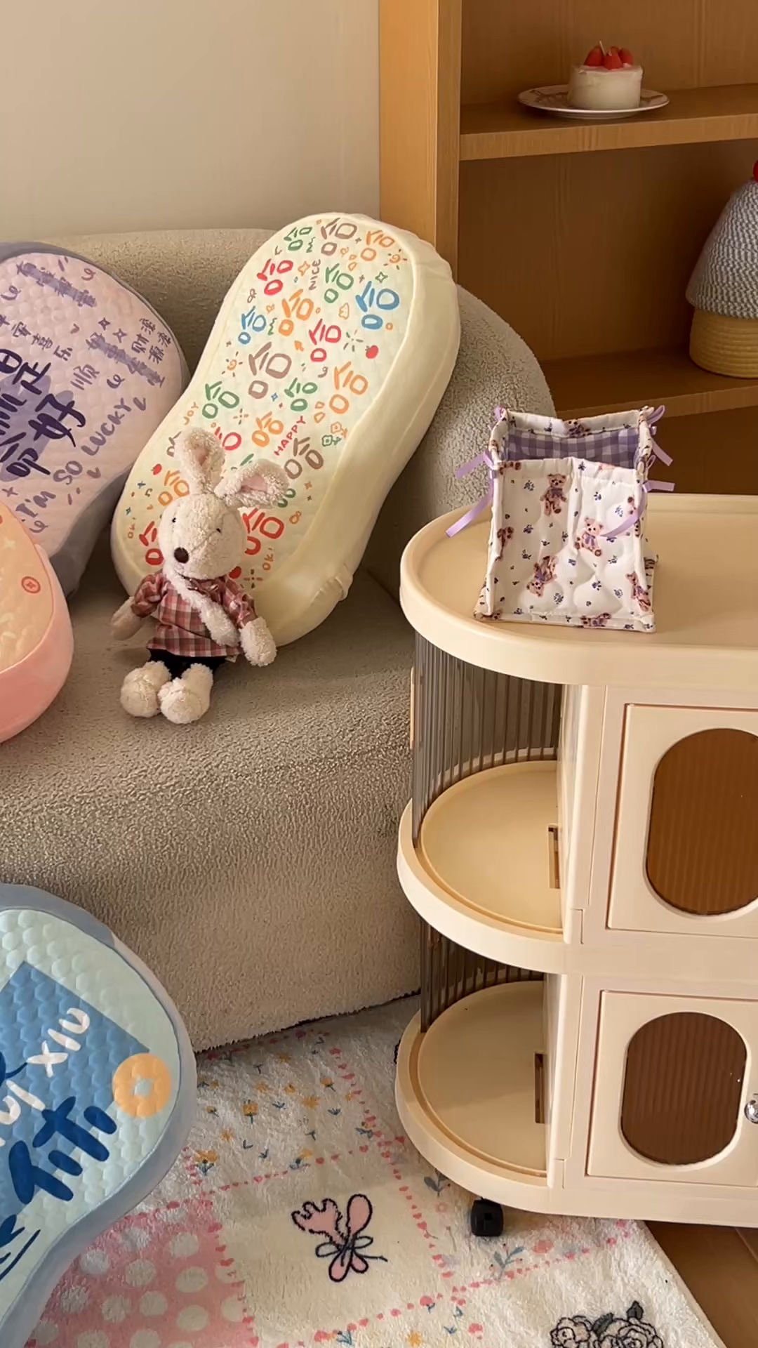 91家纺网 家纺一手货源 找家纺 希诺 2025新款可拆洗冰豆豆肚皮枕慢回弹记忆枕学生枕宿舍枕头不变形 粉色-公主请发财