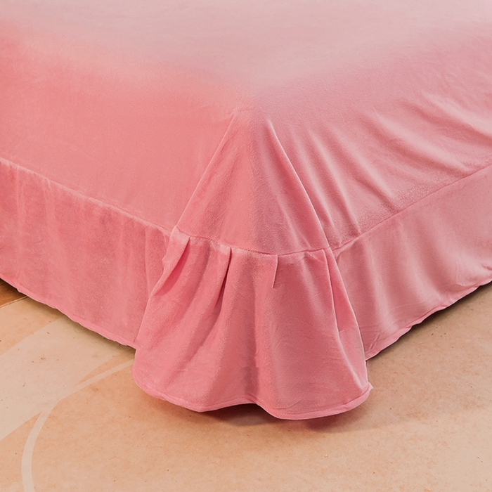 91家纺网 家纺一手货源 找家纺 提花大世界 2025新款宝宝绒绣花款牛奶绒婴儿绒保暖四件套 花辰月夕-粉玉