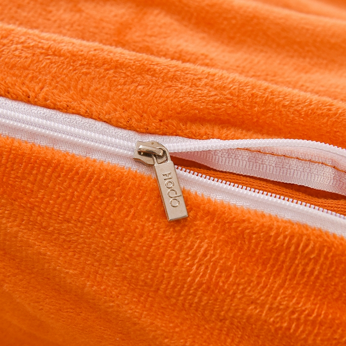 91家纺网 家纺一手货源 找家纺 提花大世界 2025新款宝宝绒绣花款牛奶绒婴儿绒保暖四件套 花辰月夕-橘色