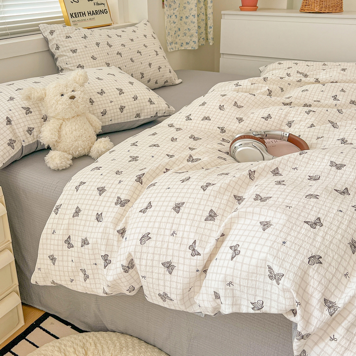 91家纺网 家纺一手货源 找家纺 典曼家纺 2025新款高克重云柔古法小布袋四件套 浮生若梦