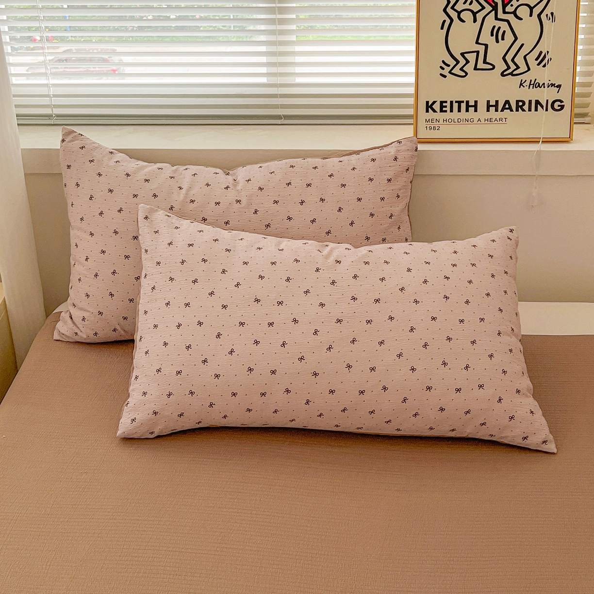 91家纺网 家纺一手货源 找家纺 典曼家纺 2025新款高克重云柔古法小布袋四件套 蝴蝶结点点