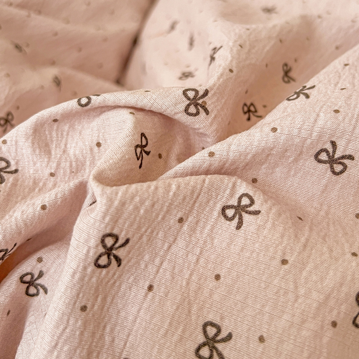 91家纺网 家纺一手货源 找家纺 典曼家纺 2025新款高克重云柔古法小布袋四件套 蝴蝶结点点