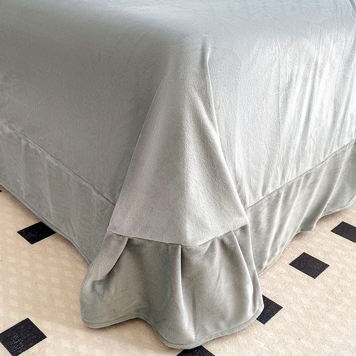 91家纺网 家纺一手货源 找家纺 提花大世界 2025新款宝宝绒绣花款牛奶绒婴儿绒保暖四件套 花之隐逸-灰色