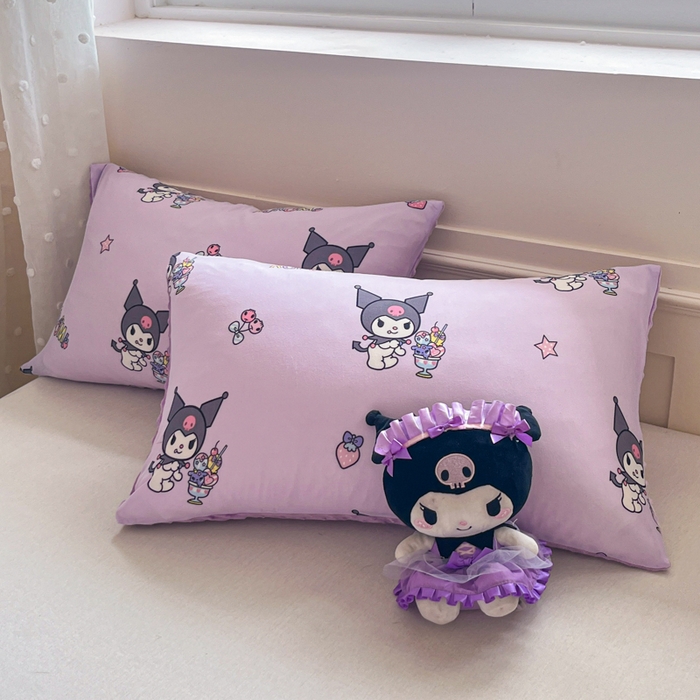 91家纺网 家纺一手货源 找家纺 心卓 2025年新款直播三丽鸥针织棉豆豆被冬被加厚子被芯儿童学生成人款冰淇淋库洛米