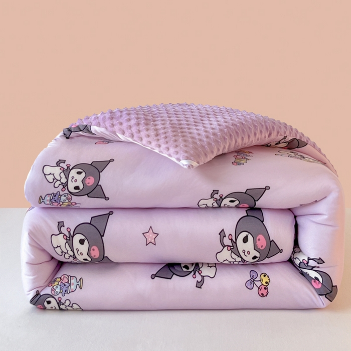 心卓 2025年新款直播三丽鸥针织棉豆豆被冬被加厚子被芯儿童学生成人款冰淇淋库洛米