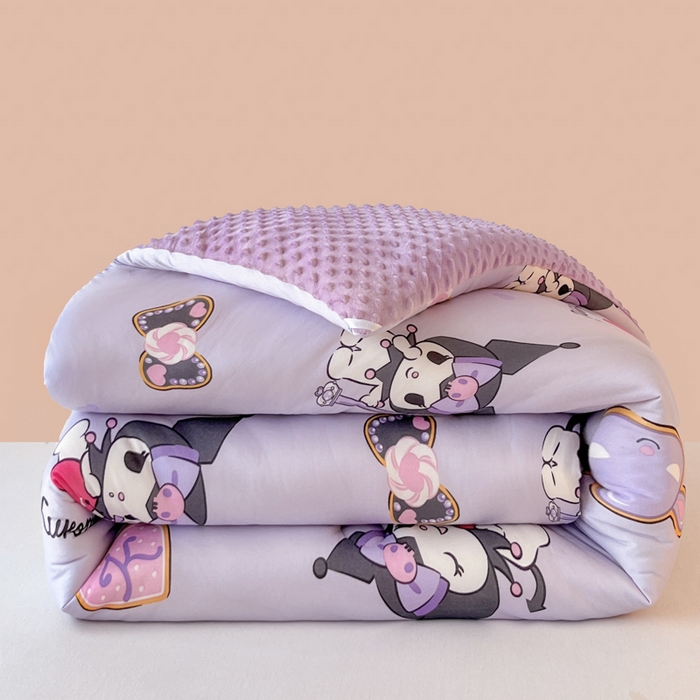 心卓 2025年新款直播三丽鸥针织棉豆豆被冬被加厚子被芯儿童学生成人款苹果库洛米