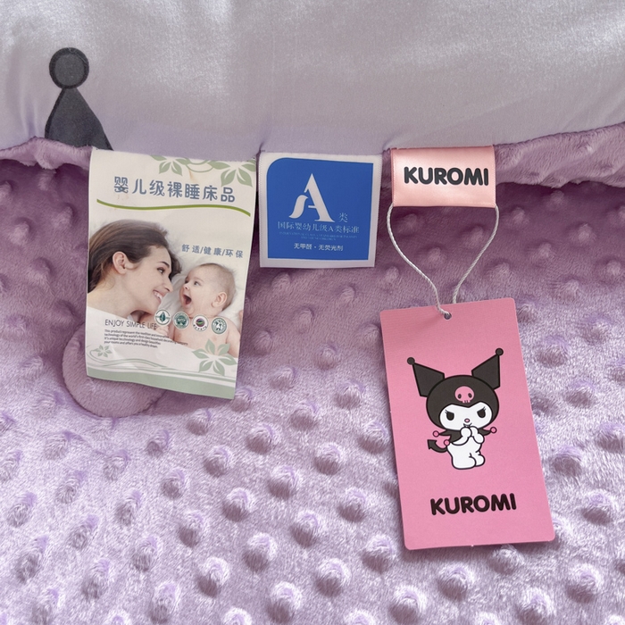 91家纺网 家纺一手货源 找家纺 心卓 2025年新款直播三丽鸥针织棉豆豆被冬被加厚子被芯儿童学生成人款苹果库洛米