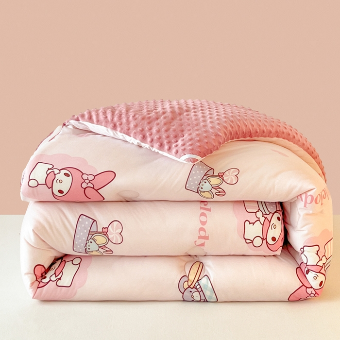 心卓 2025年新款直播三丽鸥针织棉豆豆被冬被加厚子被芯儿童学生成人款小熊美乐蒂