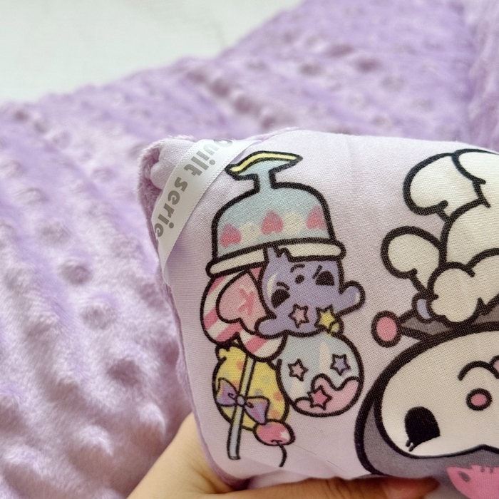 91家纺网 家纺一手货源 找家纺 心卓 2025年新款直播三丽鸥针织棉豆豆被冬被子被芯学生儿童成人款冰淇淋库洛米