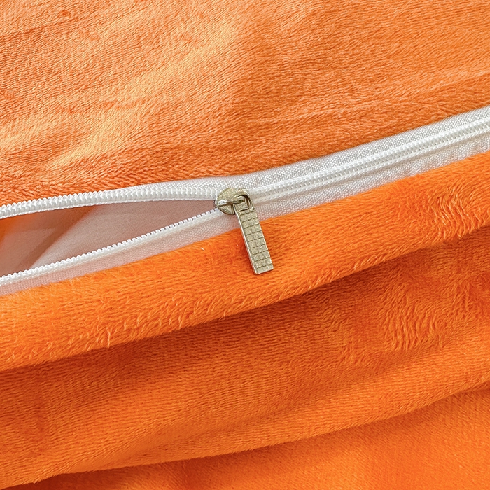 91家纺网 家纺一手货源 找家纺 提花大世界 2025新款宝宝绒绣花款牛奶绒婴儿绒保暖四件套 兔兔花园-橘色