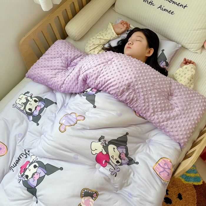 心卓 2025年新款直播三丽鸥针织棉豆豆被冬被子被芯学生儿童成人款苹果库洛米