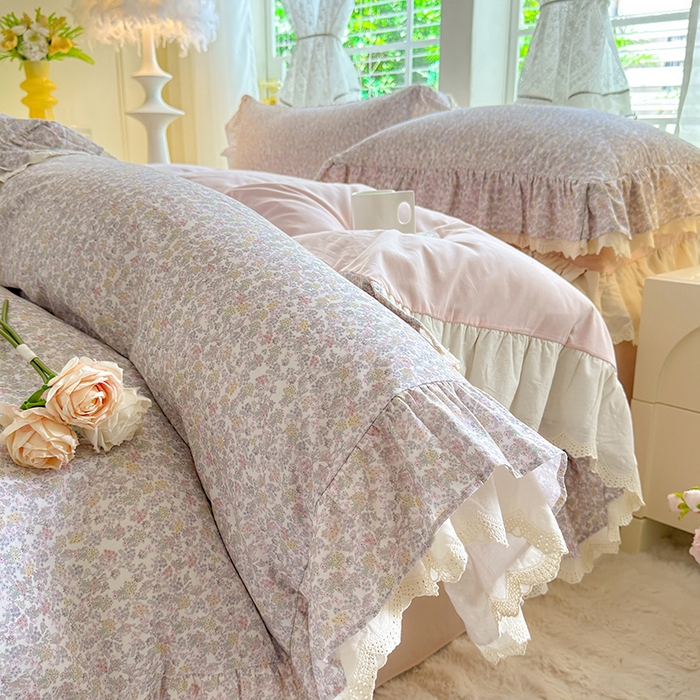 91家纺网 家纺一手货源 找家纺 巧玲珑 2025新款80s法式大花边四件套 芳悠