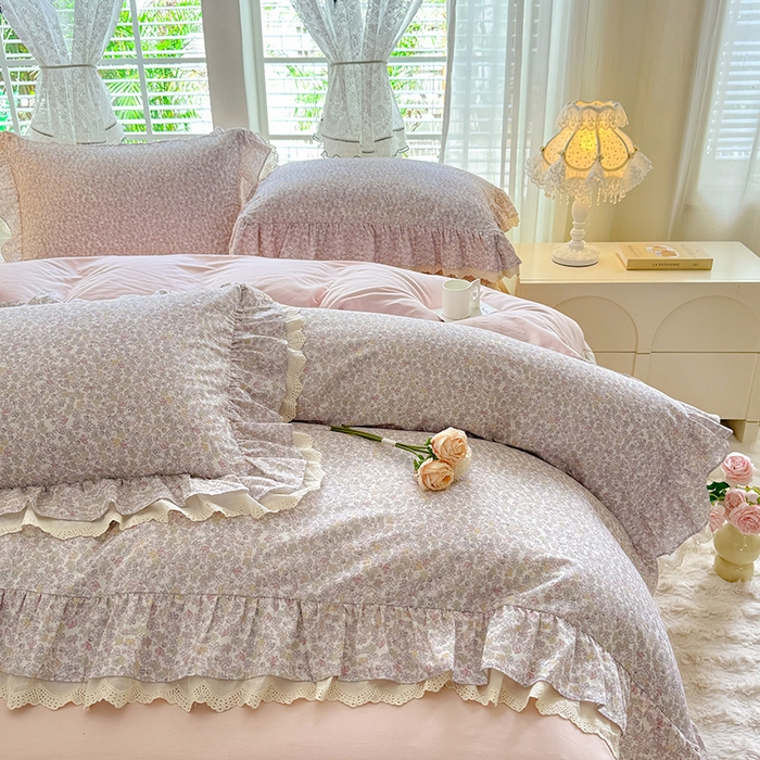 91家纺网 家纺一手货源 找家纺 巧玲珑 2025新款80s法式大花边四件套 芳悠