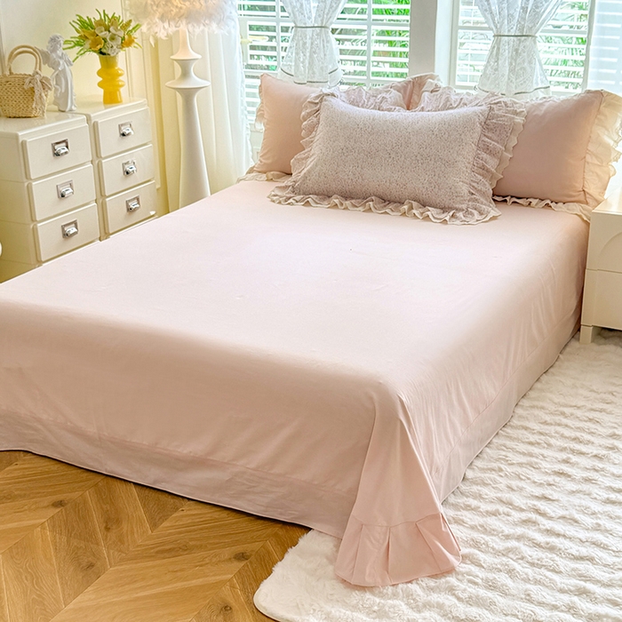 91家纺网 家纺一手货源 找家纺 巧玲珑 2025新款80s法式大花边四件套 铃兰