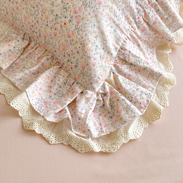 91家纺网 家纺一手货源 找家纺 巧玲珑 2025新款80s法式大花边四件套 铃兰