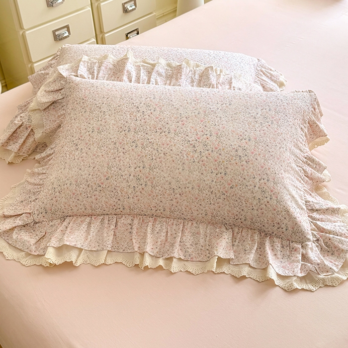 91家纺网 家纺一手货源 找家纺 巧玲珑 2025新款80s法式大花边四件套 铃兰