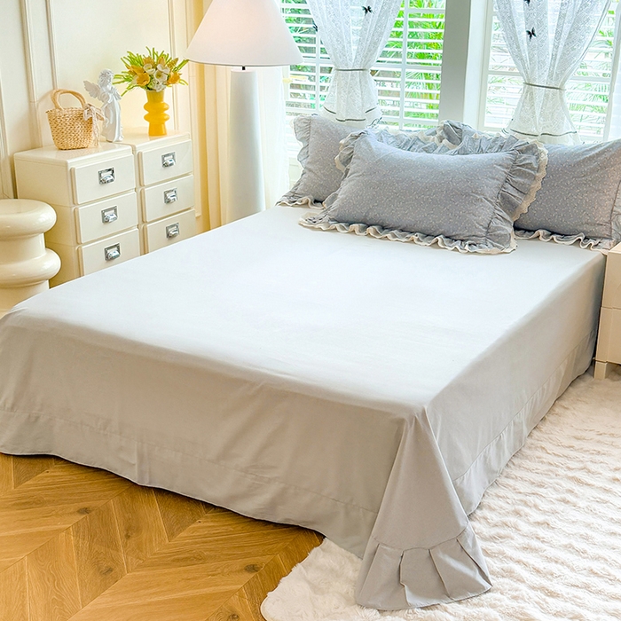 91家纺网 家纺一手货源 找家纺 巧玲珑 2025新款80s法式大花边四件套 漫春