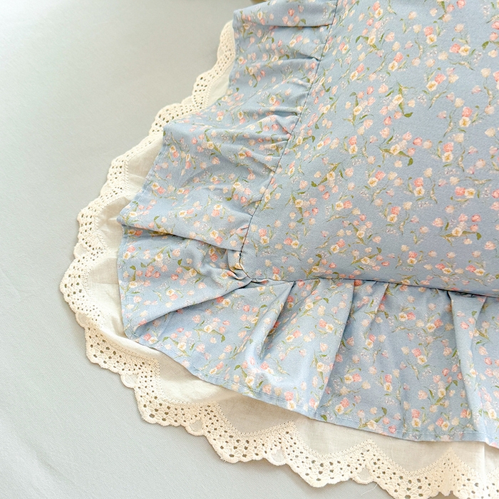 91家纺网 家纺一手货源 找家纺 巧玲珑 2025新款80s法式大花边四件套 漫春