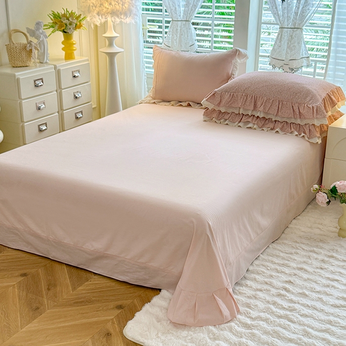 91家纺网 家纺一手货源 找家纺 巧玲珑 2025新款80s法式大花边四件套 芸蜜