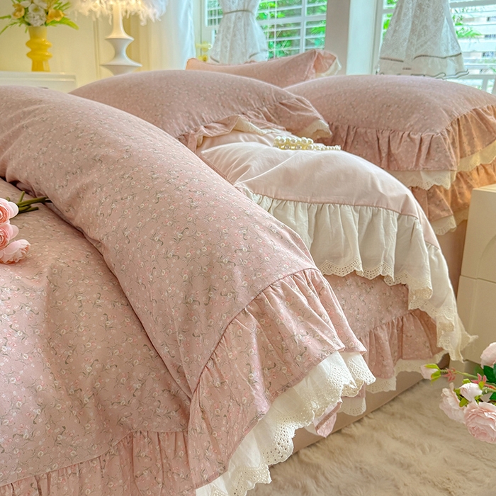 巧玲珑 2025新款80s法式大花边四件套 芸蜜