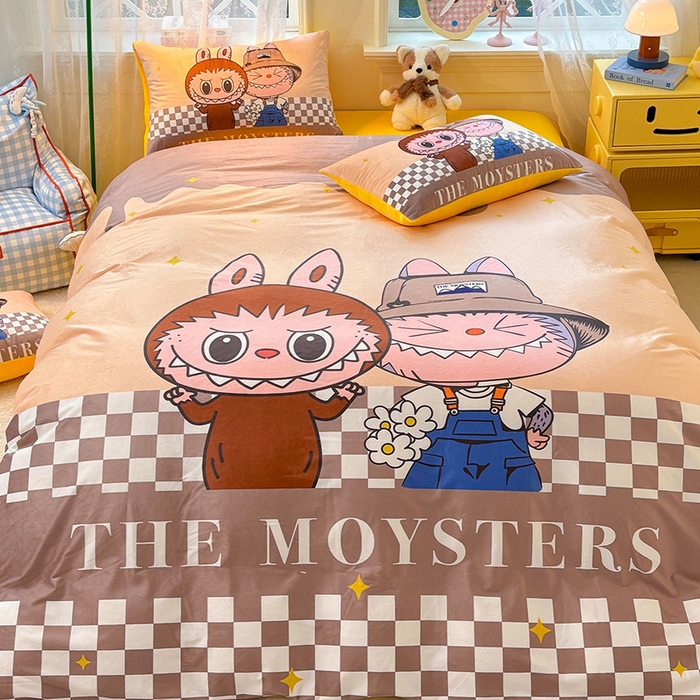 91家纺网 家纺一手货源 找家纺 总1ds生活馆 2025新款大版卡通水晶绒牛奶绒珊瑚绒三件套四件套