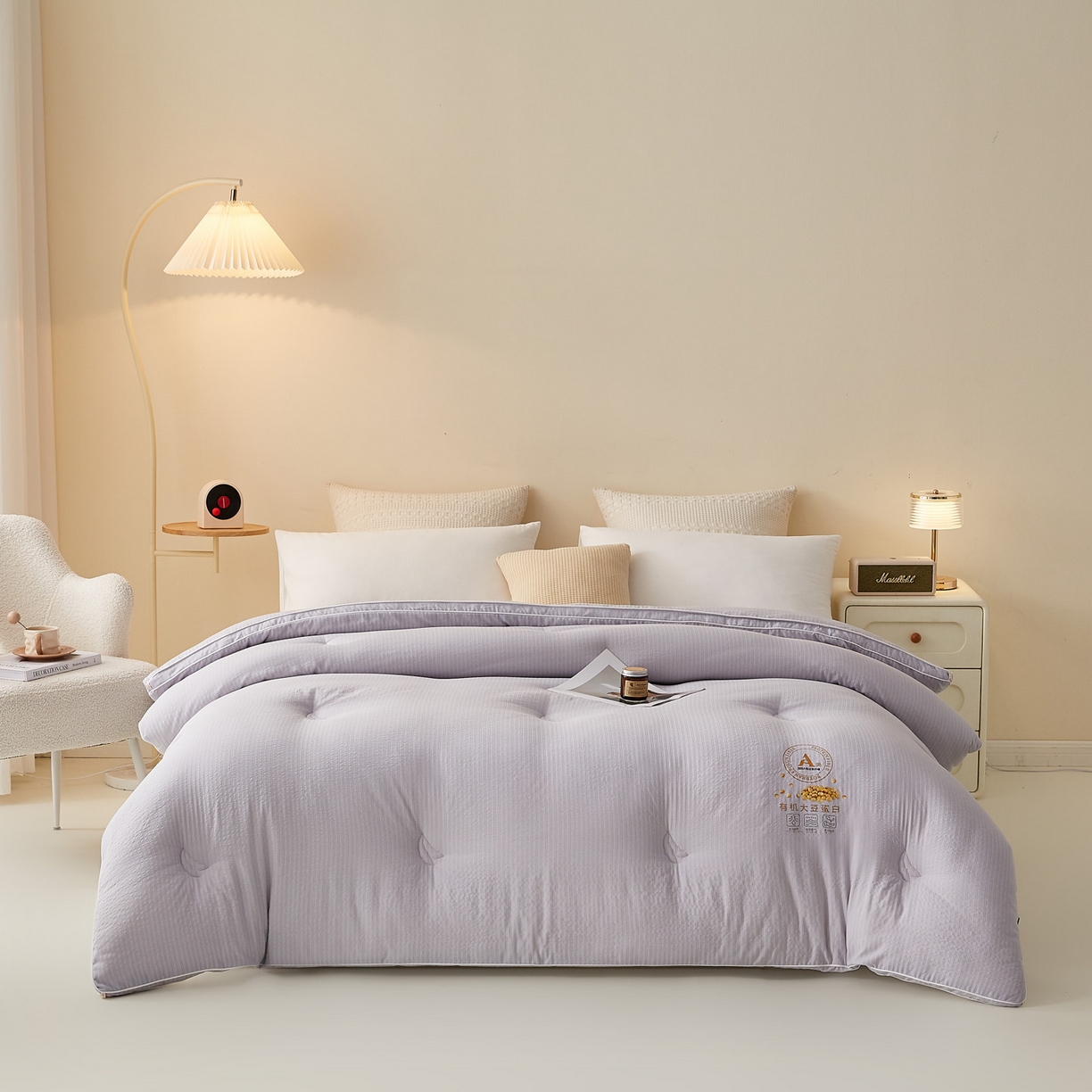 91家纺网 家纺一手货源 找家纺 （总）帕芬鸟家纺 2025新款云柔棉提花大豆被被子被芯